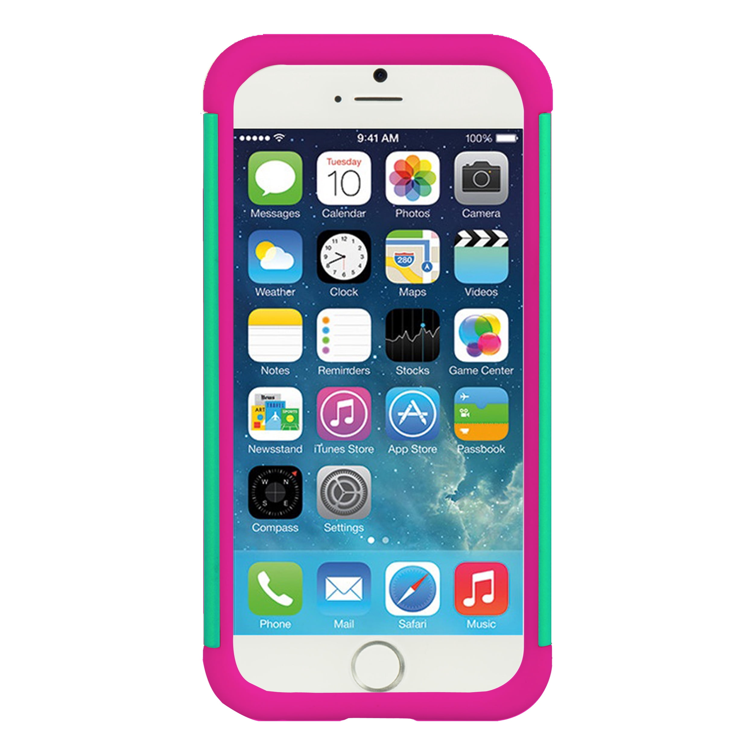 Faux Diamond Bling Silicone Skin Hard Snap Back Cover iPhone 6 iPhone 6s