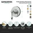 thumbnail image 4 of Kingston Brass KS4038AL Restoration Single-Handle Six-Way Diverter Valve with Round Trim Kit in Brushed Nickel, 4 of 5