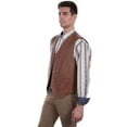 thumbnail image 4 of Scully Men's 507 Classic Western All Leather Vest, Saddle Tan - Small, 4 of 4