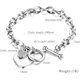 thumbnail image 2 of Pulsera con dije de corazón de amor de acero inoxidable 316L para mujeres, adolescentes y niñas, regalo romántico plateado/rosa, 2 of 5