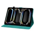 thumbnail image 2 of Case for iPad Air 11 2024/Pro 11 2022/2021/2020/2018/Air 4/Air 5, Flower Pattern PU Leather Multi-Angle Viewing Stand Shockproof Flip Case with Card Slot, Magnetic Clasp, Pencil Slot, Green, 2 of 11