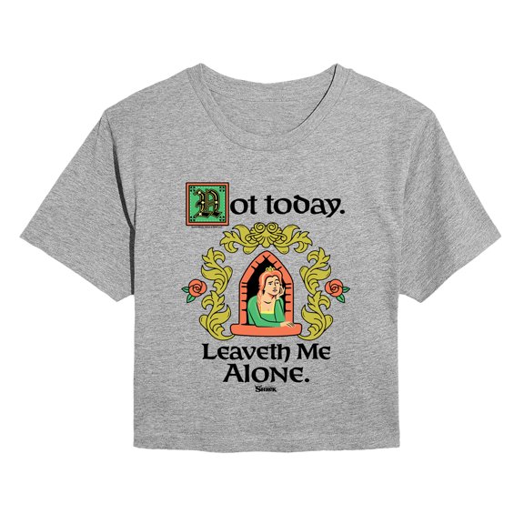 Shrek - Leaveth Alone Cropped Graphic T-Shirt