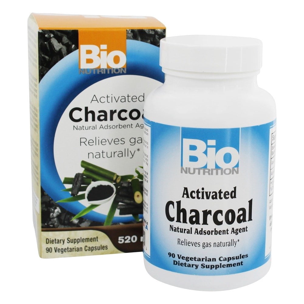 Bio Nutrition Activated Charcoal 520 mg. 90 Vegetarian Capsules