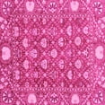 thumbnail image 1 of Ahgly Company Indoor Square Abstract Pink Modern Area Rugs, 3' Square, 1 of 4