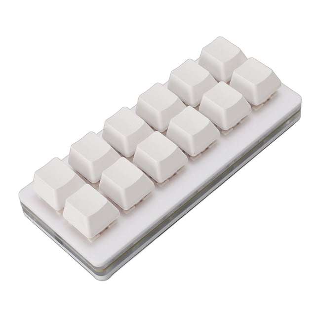 Clavier Mécanique à 12 Touches, Petit Clavier Mécanique Rouge Multifonction RVB avec Commutateur pour PC, Profitez de Raccourcis, de Scripts Personnalisables, de Lumières RVB Colorées, Léger et Portable