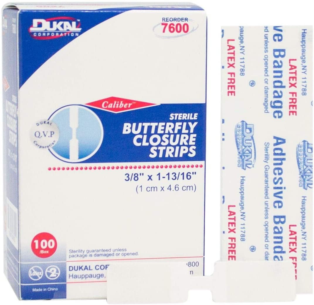 Dukal Butterfly Closure Strips. Case of 2400 Adhesive Wound Closure