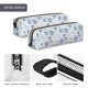 thumbnail image 4 of Disketp Retro ice blue snowflakes Estuche de Lápices de Cuero con Cierre, Estuche Compacto para Papelería, Bolígrafos y Accesorios Pequeños, 4 of 7