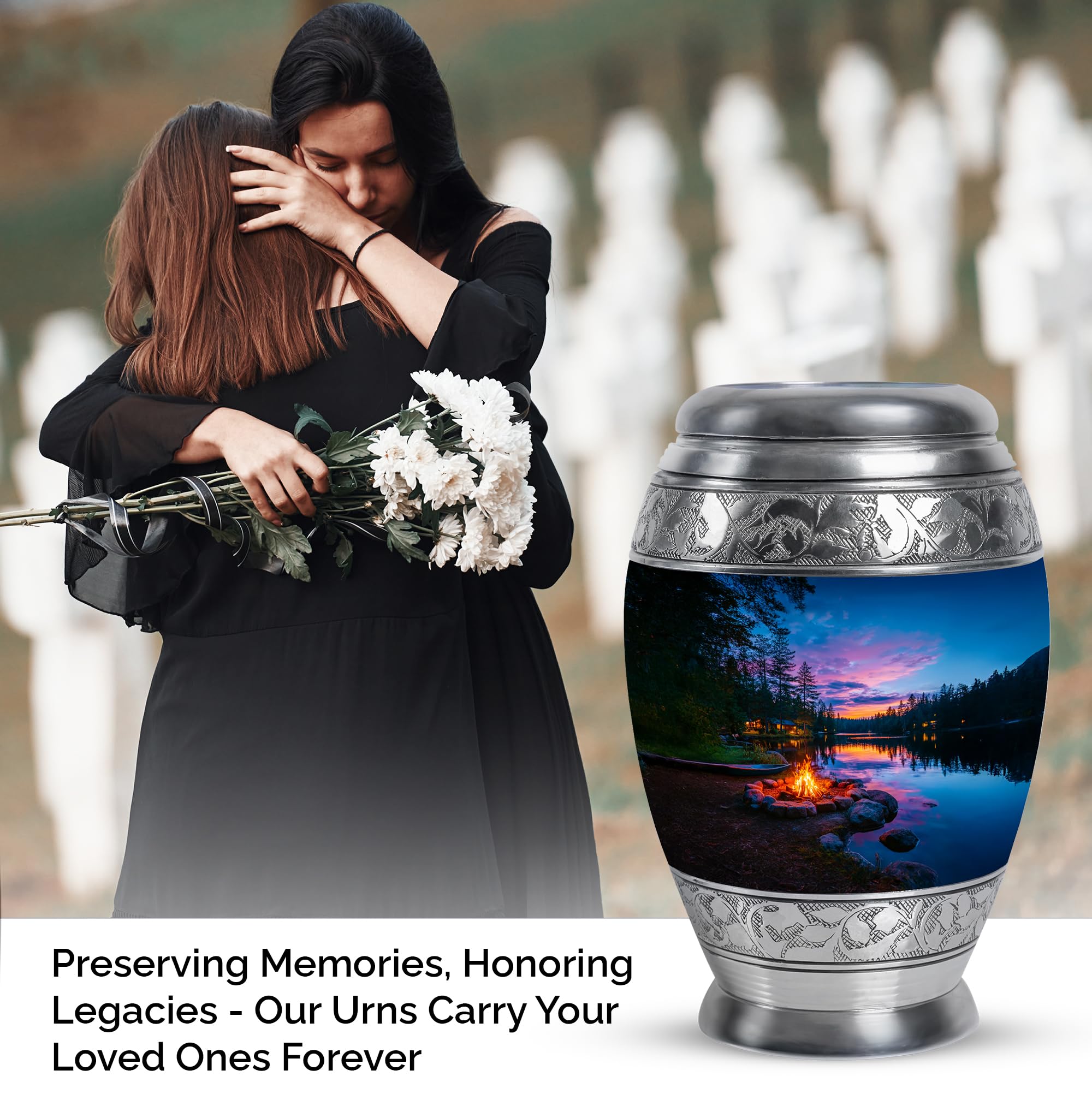 YATHABHISA Campfire Urns for Human Ashes, Campfire Burial Cremation Urn for Ash, Memorial Gift for Male, Medium, 6 Inch