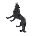 thumbnail image 1 of Cateissary Estatua moderna abstracto, adorno en miniatura, diseño especial, escultura de Animal, sala de estar, escritorio, oficina, regalo de Decoración del hogar Negro perro lobo mira el cielo Cateissary HA076974-01, 1 of 6