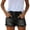 Black, variant on Women's Denim Shorts High Waist Button Down Zip Ripped Jeans Summer Trendy Casual Short Pants With Pockets (L, Black)