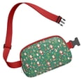 thumbnail image 3 of Green Christmas Santa and Icon Pattern Cute Fanny Packs for Women,Travel Waterproof Crossbody Fanny Bags Waist Purse for Women Anti Theft Adjustable Strap for Running Travel Cycling, 3 of 6