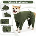 thumbnail image 3 of HQREA Pullover Dog Sweater with Leash Hole High Collar Cold Weather Large Dogs Vest, 3 of 6