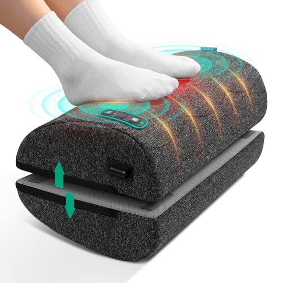 Snailax Vibration Foot Rest with Heat, Adjustable Ergonomic Footrest for Under Desk, Gifts