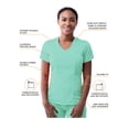 thumbnail image 3 of Adar Pro Modern Athletic Scrub Set For Women - Modern V-Neck Scrub Top & Yoga Jogger Scrub Pants, 3 of 7