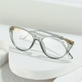 thumbnail image 4 of 3 Pairs of Cat Eye Reading Glasses for Women Fashion Transparent Gray HD Resin Blue Light Blocking Presbyopia Glasses Readers +1.00, 4 of 6