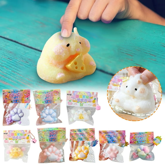 Fufafayo under $5 Stress Relief Toys, Kneading Paw Sensory Toys, Anxiety Relief Squeeze Toys, Blind Bag Collectibles, Office Desk Toys, Fidget Toys for Adults, Sensory Stress Reducing Items