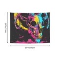 thumbnail image 6 of Kdxio Neon Gothic Skull Moon Wall Hanging Tapestries Banner For Bedroom College Dorm Home Living Room Party Decor 29X37 In, 6 of 8