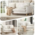 thumbnail image 4 of VEANERWOOD 66" Wide Loveseat, Cushion 2-seat Chenille Sofa with USB Charging Station and Station for Bedroom, Soft Plush Material Loveseat Sofa, Beige, 4 of 6
