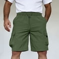 thumbnail image 2 of Men's Casual Sports Shorts with Elastic Waistband Zipper Pocket, Athletic Shorts, Quick Dry, Lightweight, Stretchy, Gym Workout, Running, Hiking, Daily Wear, Summer | AESTIVO,Green 5XL, 2 of 9