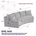 thumbnail image 5 of CKEASEAN Curved Modular Sectional Sofa Set, Corduroy Convertible Sectional Boneless Couch with 4 Pillows & Deep Seat, No Assembly Required, Loveseat Cloud Sofa Couches for Living Room/Bedroom, 5 of 6