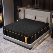 Drxspo Queen Size Mattress 14 Inch Hybrid Mattress in a Box Gel Memory Foam Pocket Springs Medium Firm Pressure Relief Motion Isolation, Adult