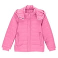 thumbnail image 3 of Cethrio Girls Puffer Jackets Size 7-8, Casual Long Sleeve Zip up Lightweight Winter Outerwear Pink, 3 of 8