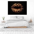 thumbnail image 3 of Mudket Leopard Print Lips Canvas Wall Art, Framed Sexy Cheetah Print Wall Decor for Living Room Bedroom Bathroom, Trendy Leopard Lips Wall Art Ready to Hang - 12"L x 8"W, 3 of 10