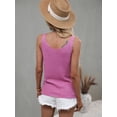 thumbnail image 3 of Solid Color Knit Scoop Neck Summer Regular Tank Top for Women, 3 of 3
