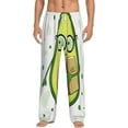 thumbnail image 2 of Kdxio Avocado with Glasses Print Men's Sleep Pajama Pant Lounge Pants with Pockets, 2 of 8