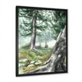 thumbnail image 2 of Designart 'Pine Forest In The Early Morning Glow' Lake House Framed Art Print, 2 of 4
