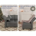 thumbnail image 4 of LLappuil 179" Modular Sectional Sofa, 14 Seat Modular Sectional Sofa with 2 Storage Ottoman, 25.6“ Seat Deep Faux Leather Sofa Dark Gray, 4 of 8
