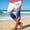 Navy, variant on Womens American Flag Capri Leggings Polyester,Spandex Blue,2XL