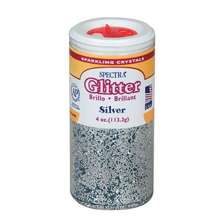 Pacon Spectra Glitter Sparkling Crystals 4 oz. Silver
