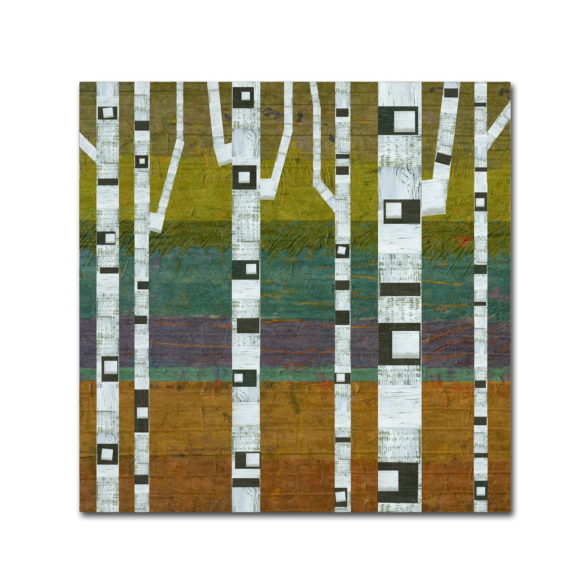 Trademark Fine Art "Birches 2.0" Canvas Art by Michelle Calkins