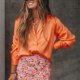 thumbnail image 4 of Blusa De Manga Larga, Dobladillo Irregular, Cuello De Solapa De Un Solo Pecho, Blusa De Manga Larga De Moda, Color Puro Para Cumpleaños ANGGREK Otros, 4 of 6