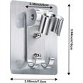 thumbnail image 3 of Soporte para cabezal de ducha con adhesivo fuerte, soporte ajustable para montaje en pared, soporte para varilla de ducha con 2 ganchos para colgar, no necesita taladro, 3 of 8