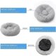 thumbnail image 3 of Cama relajante para perros y gatos de 50 cm, con forma de donut de peluche, para perros pequeños y gatos, lavable y cálida, color gris claro., 3 of 4