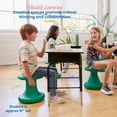 thumbnail image 3 of ECR4Kids Twist Active Wobble Stool, 14in Seat Height, Classroom Furniture, Green, 3 of 9