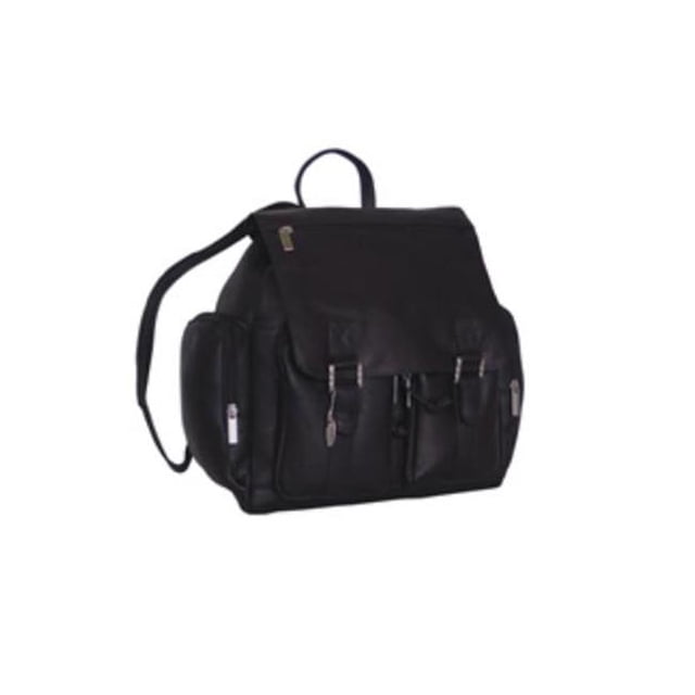 David King & Co 327B Laptop Backpack with 2 Front Pockets- Black