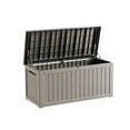 thumbnail image 2 of Decksplore 230 Gallon Resin Deck Box,Waterproof Outdoor Storage Box, Lockable for Patio Furniture, Garden Tools, Pool Accessories, for All Weather Use Coffee, 2 of 13