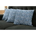 thumbnail image 5 of Ambesonne Modern Throw Pillow Cover 4 Pack, Romantic Leaves Ethnic, 18", Pale Blue White Amber, 5 of 5