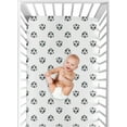 thumbnail image 4 of Sweet Jojo Designs Watercolor Sports Theme Black and White Fitted Crib Sheet, 4 of 6
