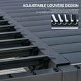 thumbnail image 4 of Aoxun 10' x 12' Louvered Pergola, Outdoor Aluminum Pergola with Adjustable Top for Decks, Gardens and Backyards, Gray, 4 of 6