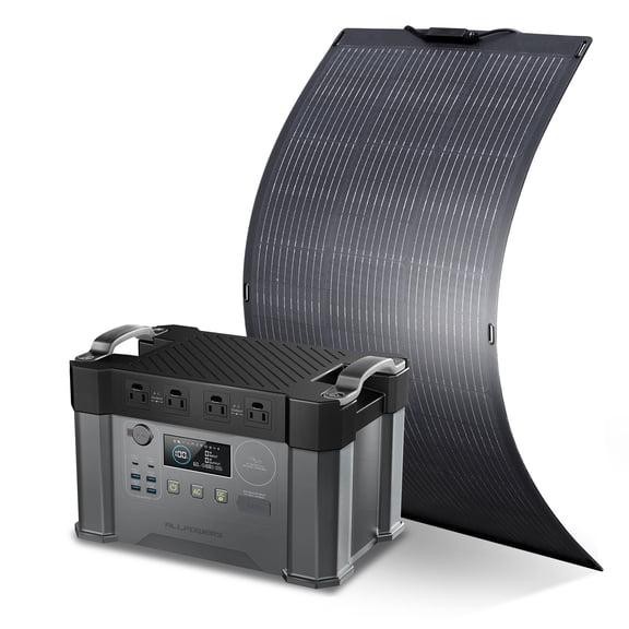 ALLPOWERS S2000Pro Portable Solar Generator Kit, 100W Monocrystalline Flexible Solar Panel with 2400W 11451.6Wh Power Station, Solar Charger for Camping, off-Grid [Shipping Separately]