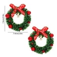 thumbnail image 3 of Christmas Hanging Wreath, Artificial Wreaths with Multicolour Bow Bell Pinecone Berries, Norfolk Pine Wreath for Outdoor Indoor, Wall Table, Wedding, Birthday Party Decorations, 3 of 7