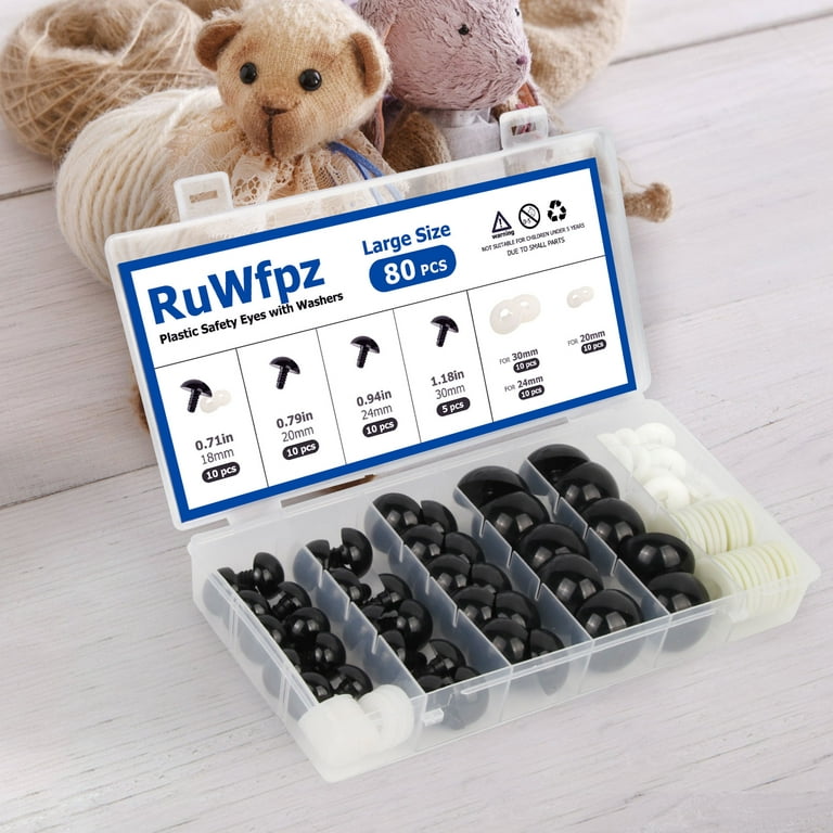  RuWfpz Safety Eyes for Crocheting Amigurumi 6-16mm - 6