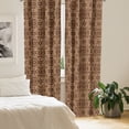 thumbnail image 2 of Ambesonne East Curtains, Floral Spirals, Pair of 28"x63", Brown Pale Brown Beige, 2 of 5