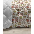 thumbnail image 3 of Owls Down Alternative Comforter, Floral Bird Daisies Oranges Sunglasses Stripes Swirls Hearts Colorful, Microfiber Quilt for All Season, 5 Sizes, Multicolor, by Ambesonne, 3 of 3