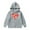 Grey, variant on Kiijoy Valentine's Day Hoodie for Girls Hearts Print Lightweight Hooded Sweatshirt, Sizes 3-4