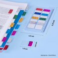 thumbnail image 2 of LAICAIW 480 Pieces Sticky Tabs Transparent Page Markers, Laser Gem Sticky Note Tabs Colored Writable and Repositionable Index Tabs, Tabs for Annotating Books, 2 of 7